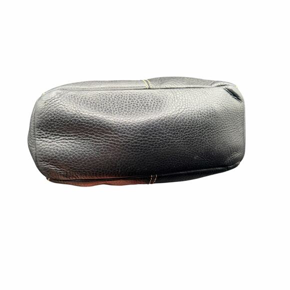 Fossil Black Pebbled Leather Shoulder Bag Satchel Tote Purse - Picture 6 of 14